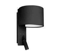 Applique Fold Avec Liseuse Led, Noire