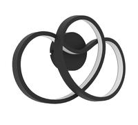 Applique GIANELLA LED 14,5W en aluminium et acier noir 370x215mm
