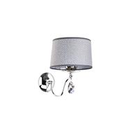 Applique Gris Tissu Abat-Jour Moderne Élégant Aelua Mur Lampe chambre à coucher
