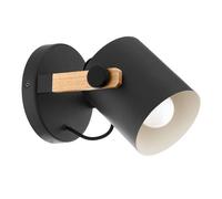 Applique Hornwood Avec Détail En Bois noir, bois clair, crème