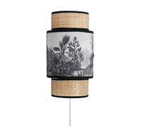 Ostaria Applique incurvée Ombrage rotin et tissu Palmier