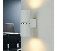 Applique intérieure Up down H : 15 cm L : 5,5 cm petite étroite 2 flammes blanc chrome GU10 applique indirecte escalier couloir éclairage salon