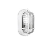 EDM Applique Ovale Tarragona IP54 Blanche E27 40 W 20 x 11,3 cm