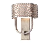 Applique Lampe Métal Lin Argent H 39,4 Cm Lampe De Couloir Classique 2 Braises