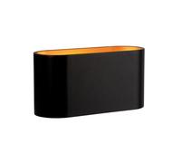 Applique Lampe Squalla Noir Mat & Or IP20 Max 6W G9 LED Lumière Haut & Bas
