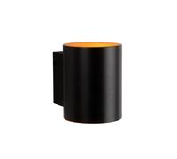 Applique Lampe Squalla Noir Mat Or Ronde IP20 Max 6W G9 LED Haut & Bas