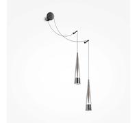 Applique lampe suspendue applique murale chrome LED verre lampe de salon H 228,9 cm