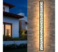 Applique LED Applique Murale Longue étanche Ip65 Eclairage Mural LED En Applique Murale Intérieure Et Extérieure, Aluminium Appliques Nid D'oiseau Pour Terrasse Jardin Garage, Blanc Chaud, L150cm * 1