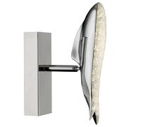 Applique LED cristal, design baleine, chrome, H 23,5 cm PRESTON