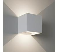 Applique lED cube imperméable pour intérieur et extérieur Applique murale en aluminium avec angle réglable Lumière Up Down Blanc moderne LED à lumière froide Up Down