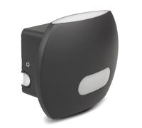 Maclean Applique LED PIR 20W 1200 lm détecteur crépusculaire IP65 extérieure noir