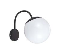 Applique LED Extérieur E27 V-TAC Sphère Opale Murale Noir VT-1223 IP44