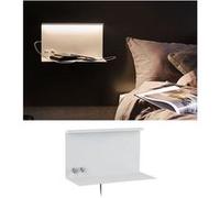 Applique LED Jarina USB C 3000K 400lm / 160lm 230V 4,5W / 1,6W gradable Blanc dépoli Blanc dépoli G