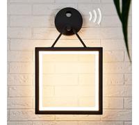 Applique Led Mirco Carrée À Capteur De Mouvement gris graphite, blanc