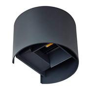 Applique LED Noir 7W pour l'extérieur et l'intérieur - angle de faisceau réglable individuellement IP54 Up undamp; Down extérieur - luminaire 510lm aluminium - projecteur extérieur façades -