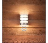 Applique Led Python Avec Détecteur De Mouvement inox, blanc satiné