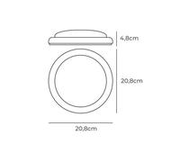 Applique Led Ronde 18w 1820lm 6400k Ø20.8x4.8cm Edm