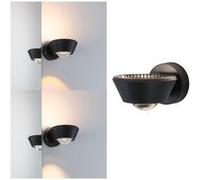 Applique LED Sabik IP44 2700K 390lm / 258lm 230V 9W / 4,5W gradable Noir Noir G