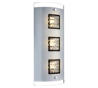 Applique LED Salon Cristaux Lampe de couloir Applique chrome, 3x 5W 3x 251lm blanc chaud, LxH 18x40 cm,Globo 48242-3