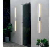 Applique LED Sambai blanche extérieur 124 cm 20 W | LED intégrées 20 W, aluminium blanc mat, longueur 124 cm, pose horizontale ou verticale