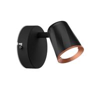 Applique LED | Simple tête | IP20 | Noir | 5W | 540 Lumens | 3000K