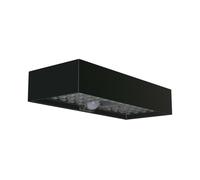 1 pz 6W LED Solar Wall Light Brick Lithium Battery Black 4000K