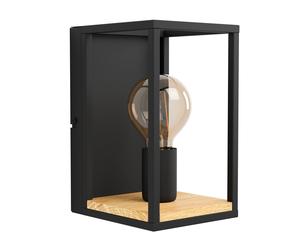 Applique LIBERTAD E27 1X40W en acier et bois noir et marron 140x0x240mm