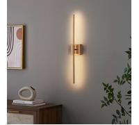 Applique linéaire dorée socle carré à LED - Collins