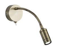 Applique/liseuse LED, laiton antique