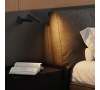 Applique liseuse sans fil noir zoom wall