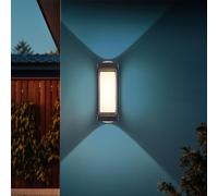 Lampe extérieure Lampe de façade Lampe murale anthracite Lampe de balcon Applique murale, LED 12 watts 1093Lm blanc chaud, LxHxP 7,5x18,7x8,2 cm