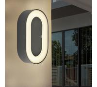 Applique Lumière Extérieure LED Aluminium Moulage Anthracite Jardin Grand