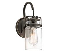 Applique lumineuse acier verre bronze H 29,2 cm éclairage couloir éclairage escalier