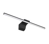 Applique murale Lampe de miroir LED Lampe de salle de bain noire Applique, métal acrylique opale, 10W 560lm blanc neutre, LxH 60,8x15 cm