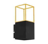 Applique MONTEBALDO GU10 1X4,5W en acier noir et or 100x0x240mm