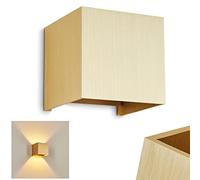 Applique mural Badajoz, lampe en métal doré, l'abat jour est réglable, ce qui permet de créer différents effets de lumière sur le mur, 1x G9, ampoule(s) non incluse(s)