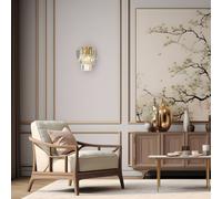 Applique mural en cristal Milano Milagro Lighting, doré, Salon / Salle à manger, Verre, Applique