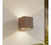 Applique mural extérieur LED Aaron Lucande, marron, Aluminium, Moderne, Applique Exterieur LED