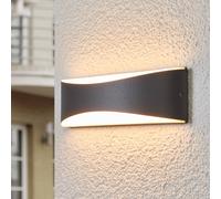 LED Applique Exterieur Akira (Moderne) en Noir Aluminium (à 50 lampes,), Exterieur, Murale Luminaire Lampe Jardin, Eclairage d’exterieur