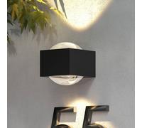 Applique mural extérieur LED Almos Lucande, noir, Aluminium, Moderne, Applique Exterieur LED