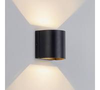Applique mural extérieur LED Gladis Lindby, noir, Aluminium, Moderne, Applique Exterieur LED