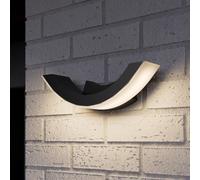 Applique mural extérieur LED HALF Lucande, noir, Aluminium, Moderne, Applique Exterieur LED