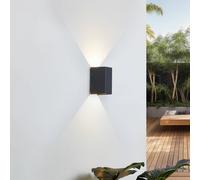 Lucande LED Applique Exterieur Kimian (Moderne) en Noir Aluminium (à 2 lampes,), Murale Luminaire Lampe Jardin Eclairage d’exterieur