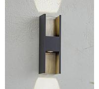 Applique mural extérieur LED Lavrin Lucande, noir, Aluminium, Moderne, Applique Exterieur LED