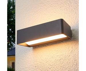 Applique mural extérieur LED Midvig Lucande, noir, Aluminium, Moderne, Applique Exterieur LED