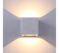 Applique mural extérieur LED Riak Lucande, gris, Salle de bain, Béton, Moderne, Applique Exterieur LED