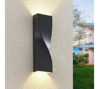 Applique mural extérieur LED Tibelya Lucande, noir, Aluminium, Moderne, Applique Exterieur LED