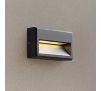 Lucande LED Applique Exterieur Weno (Moderne) en Noir Aluminium, Murale Luminaire Lampe Jardin Eclairage d’exterieur