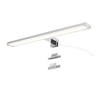 Applique mural LED 12W 50 cm IP44 pour salle de bain, miroir et meuble, slim, en aluminium chromé avec lumière blanche neutre.
