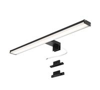 Applique mural LED 12W 50 cm IP44 pour salle de bain, miroir et meuble,slim, en aluminium noir mat avec lumière blanche neutre